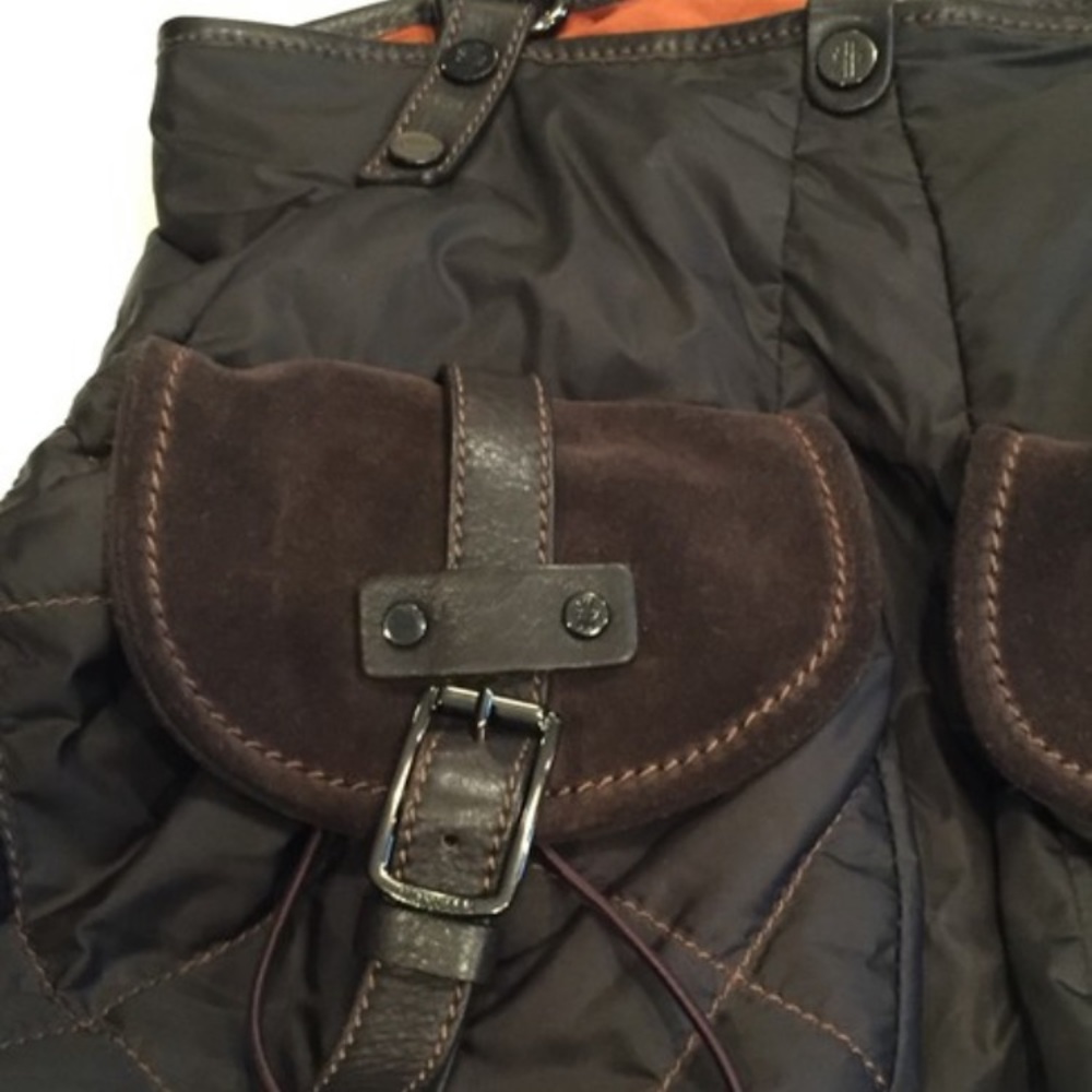 Moncler nylon with suede pocket bag - Picture 3 of 8